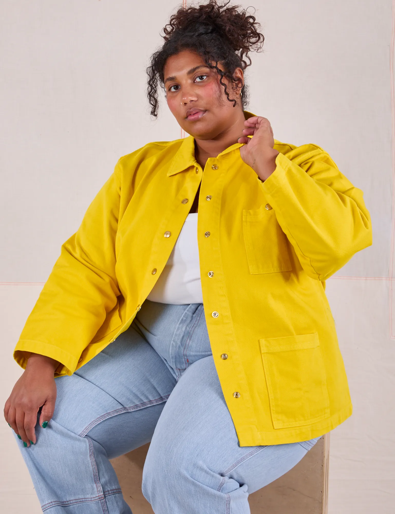 Denim Work Jacket - Golden Yellow