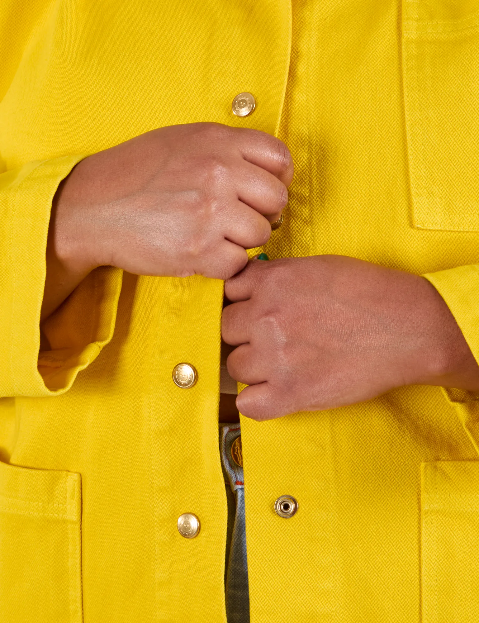 Denim Work Jacket - Golden Yellow