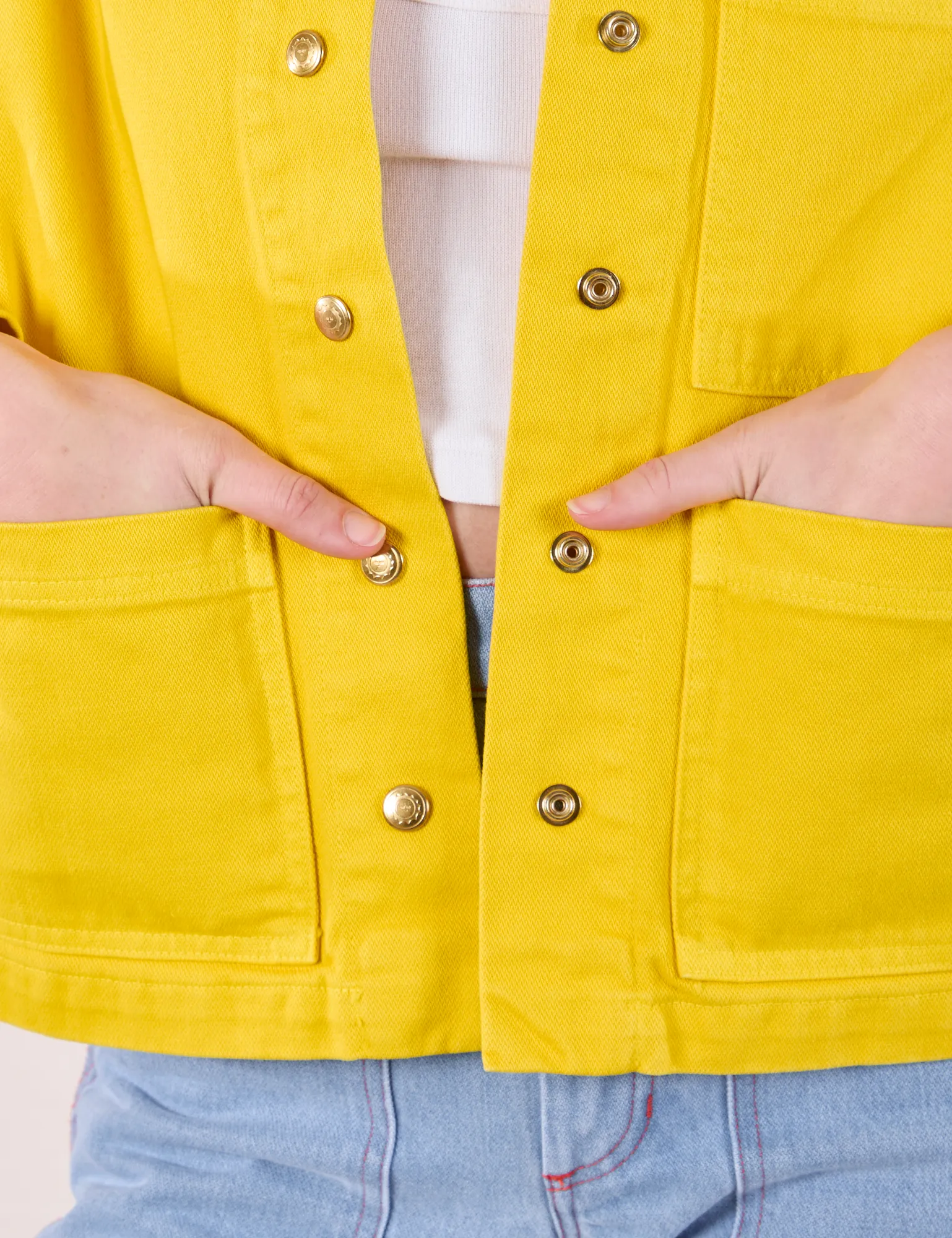 Denim Work Jacket - Golden Yellow