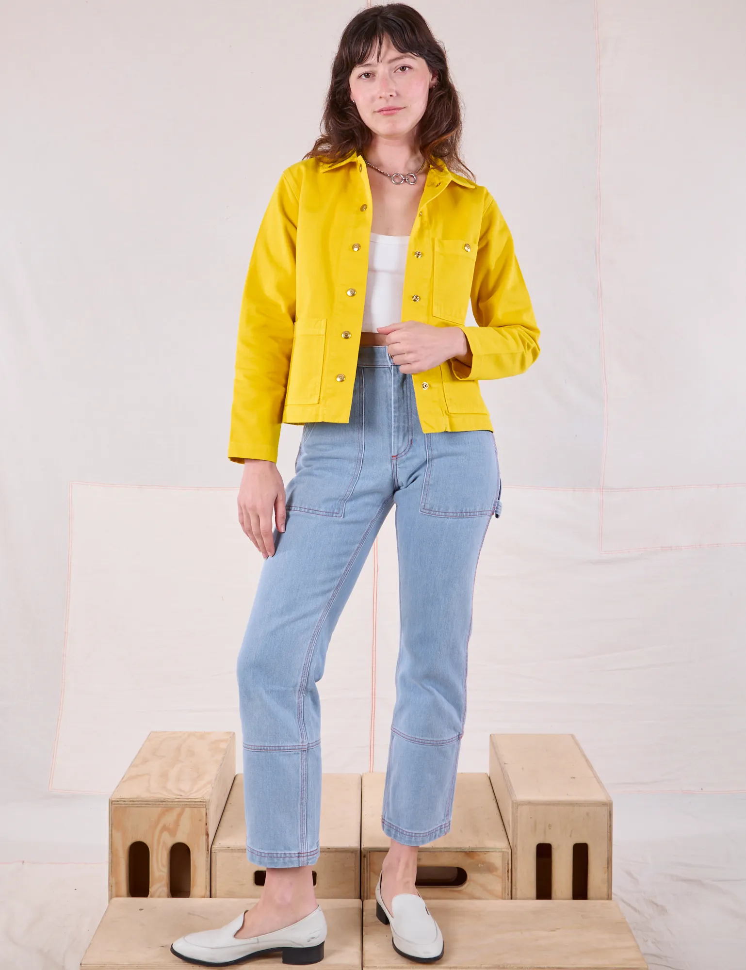 Denim Work Jacket - Golden Yellow