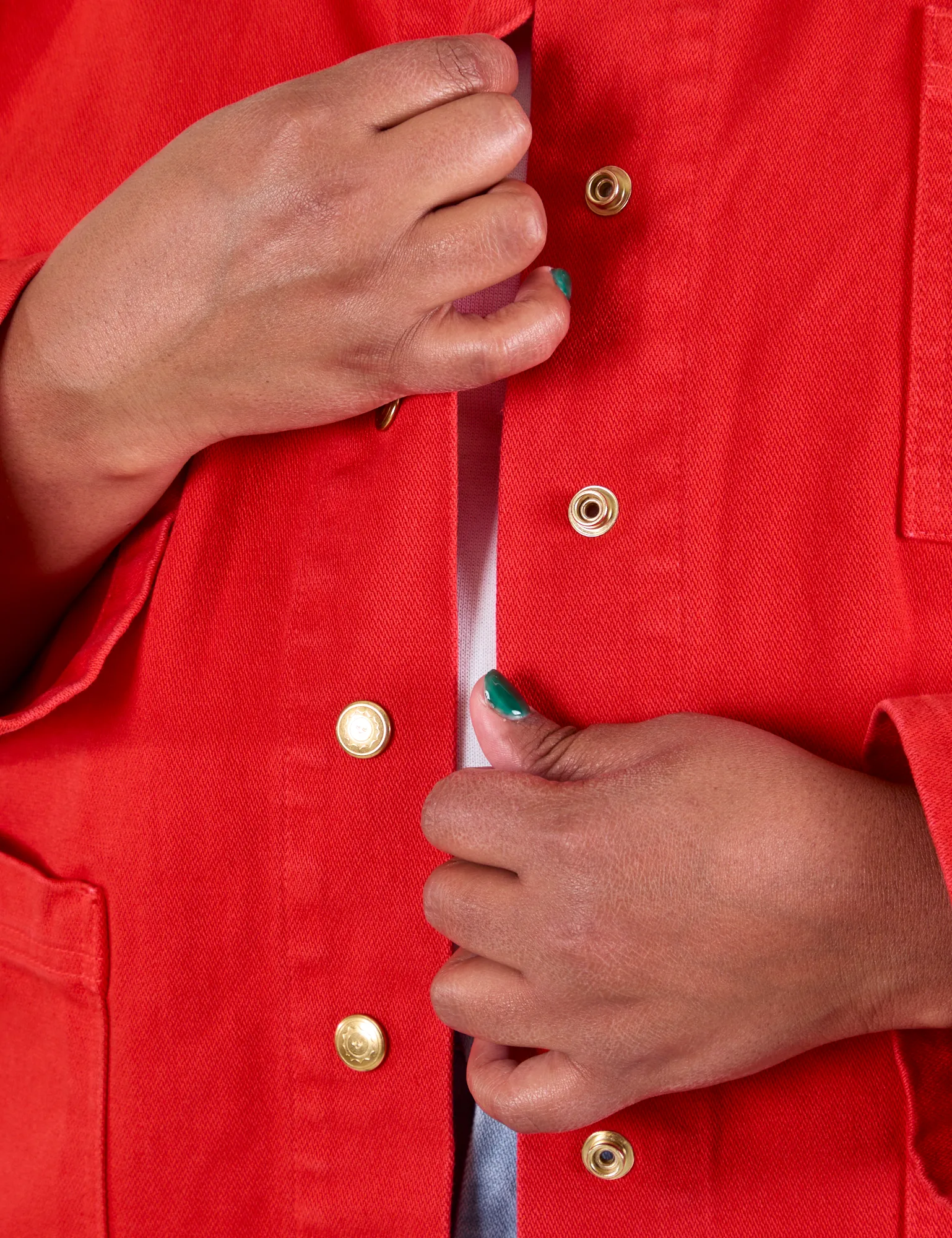 Denim Work Jacket - Mustang Red