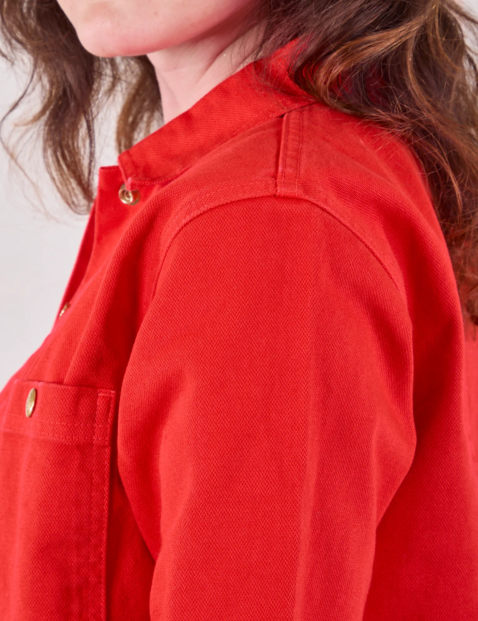 Denim Work Jacket - Mustang Red