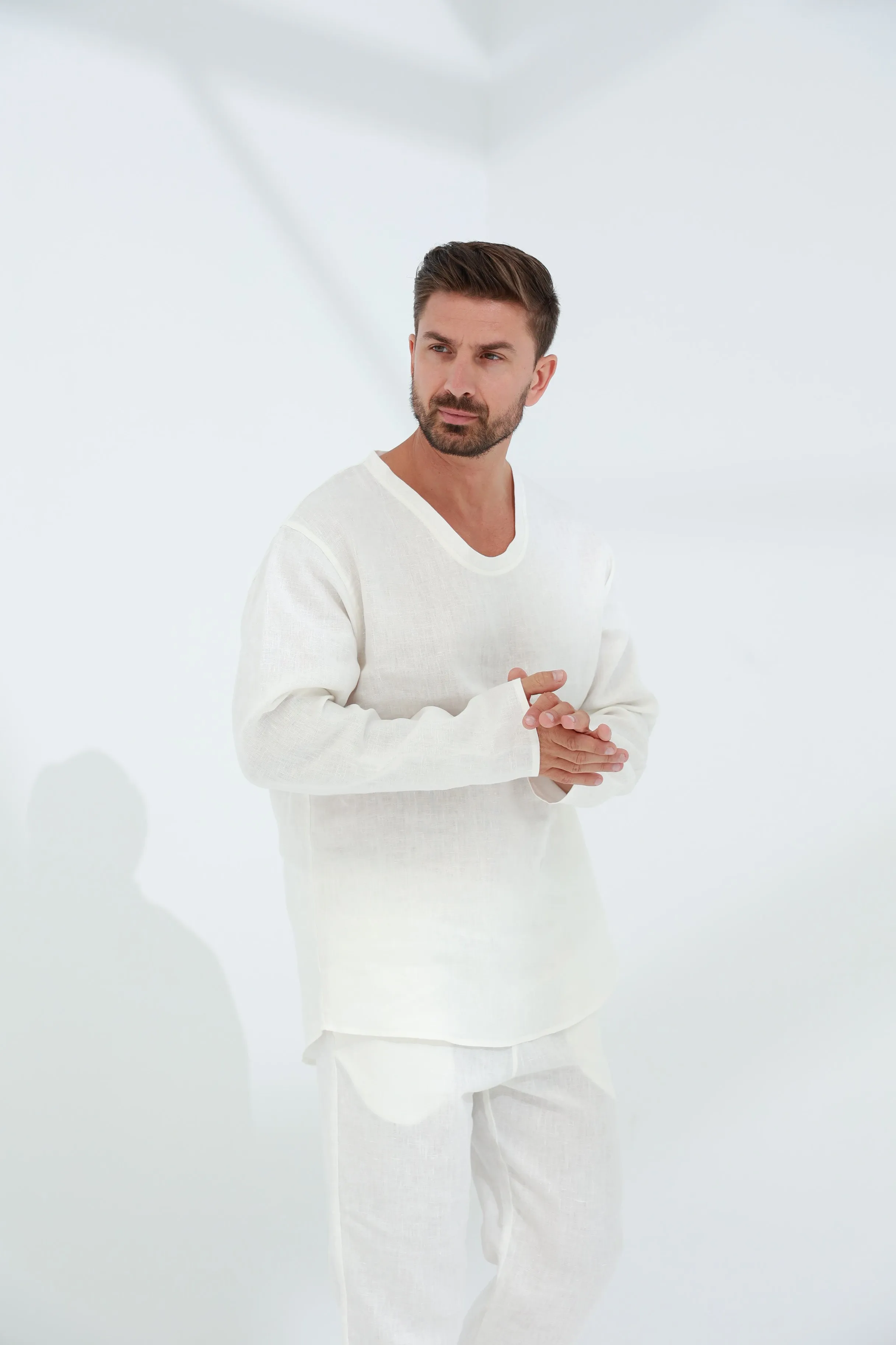 Ditta Men's Linen Top Burro