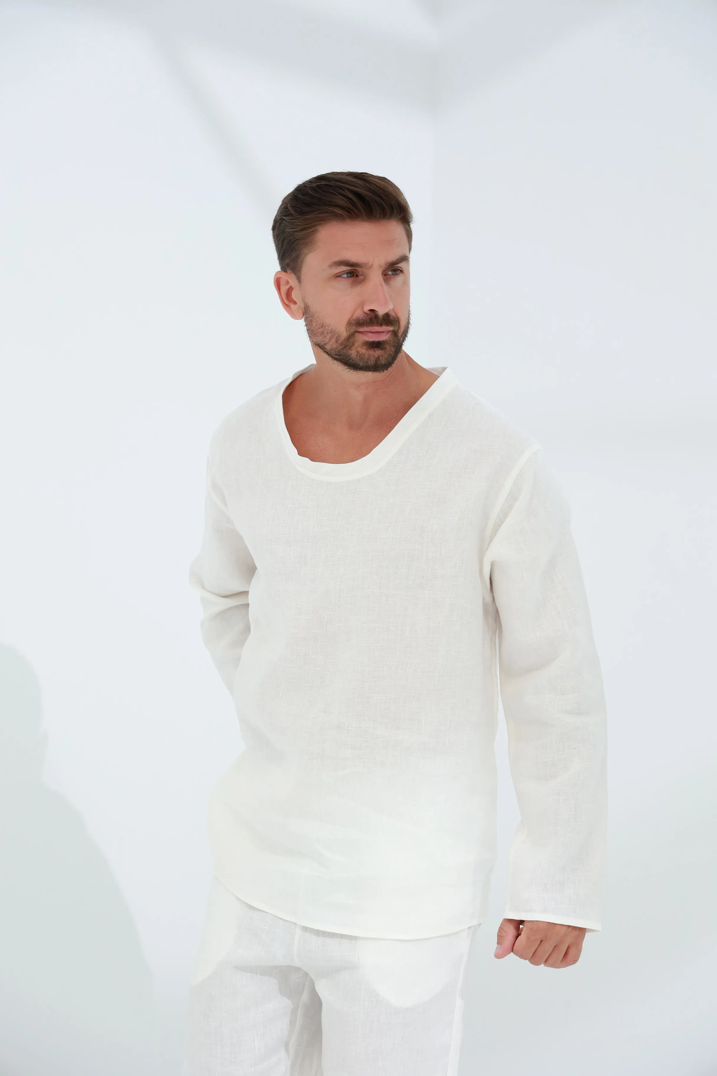Ditta Men's Linen Top Burro