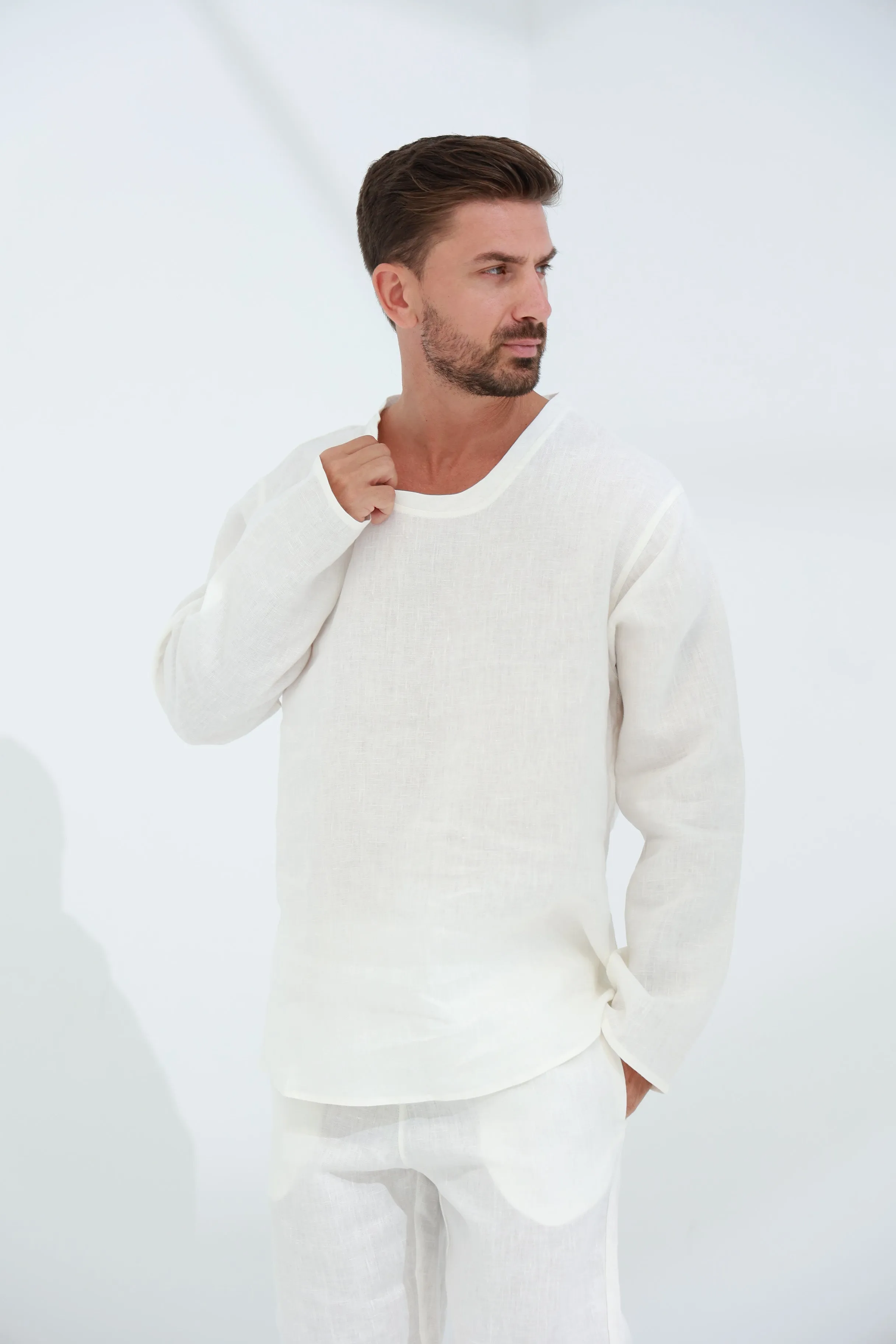 Ditta Men's Linen Top Burro