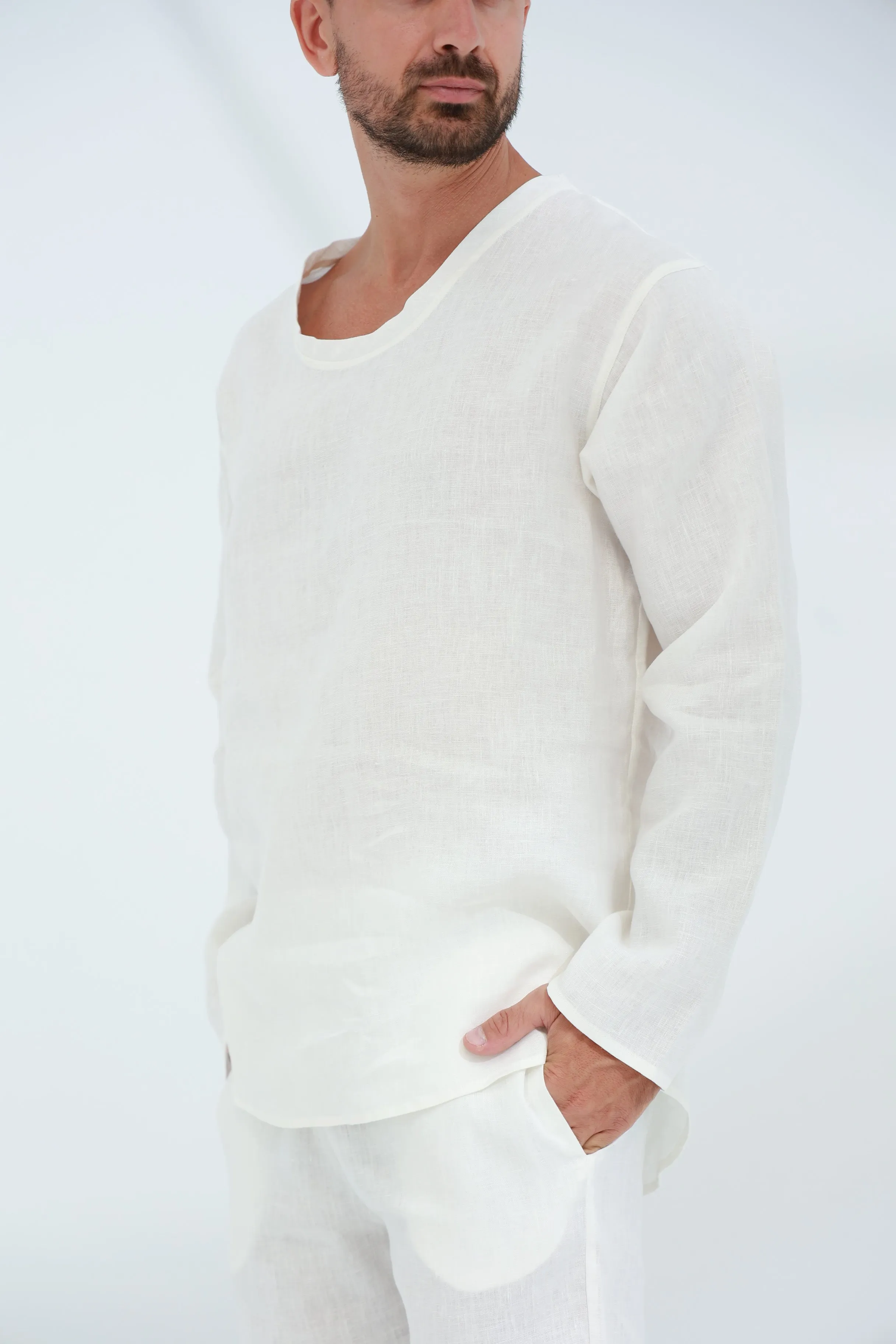 Ditta Men's Linen Top Burro