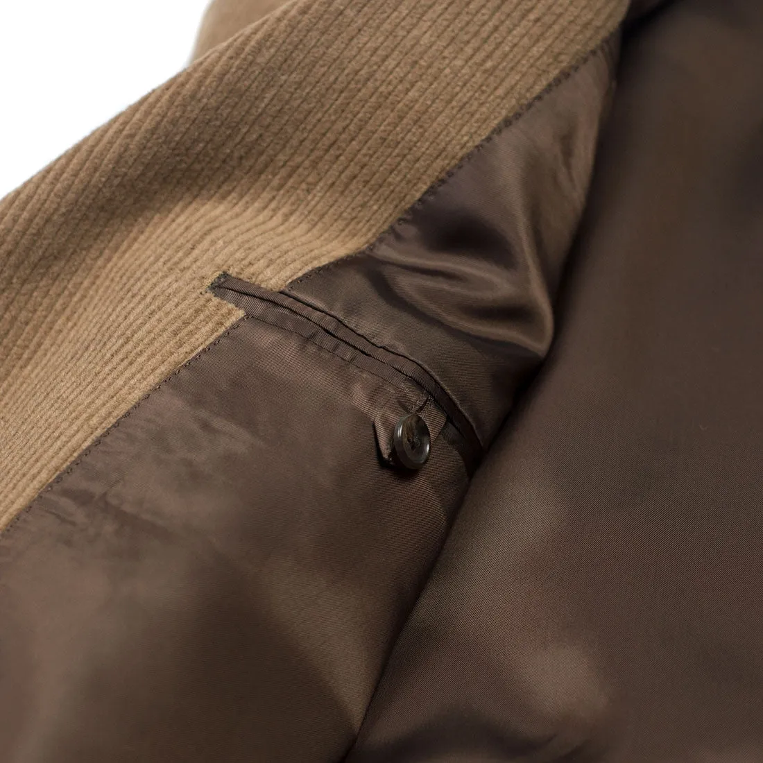 Double-breasted jacket in camelhair & cotton corduroy