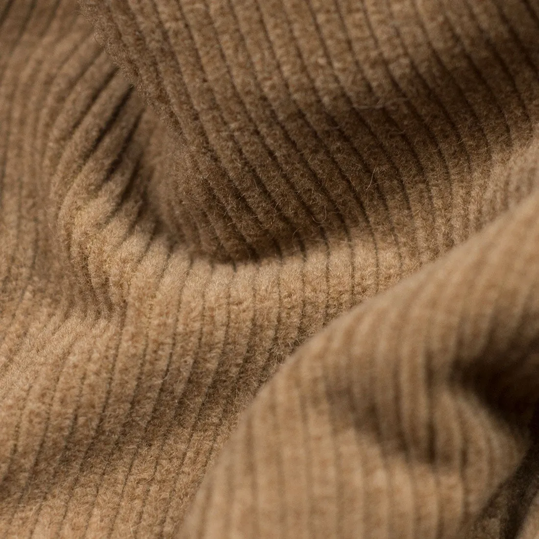 Double-breasted jacket in camelhair & cotton corduroy