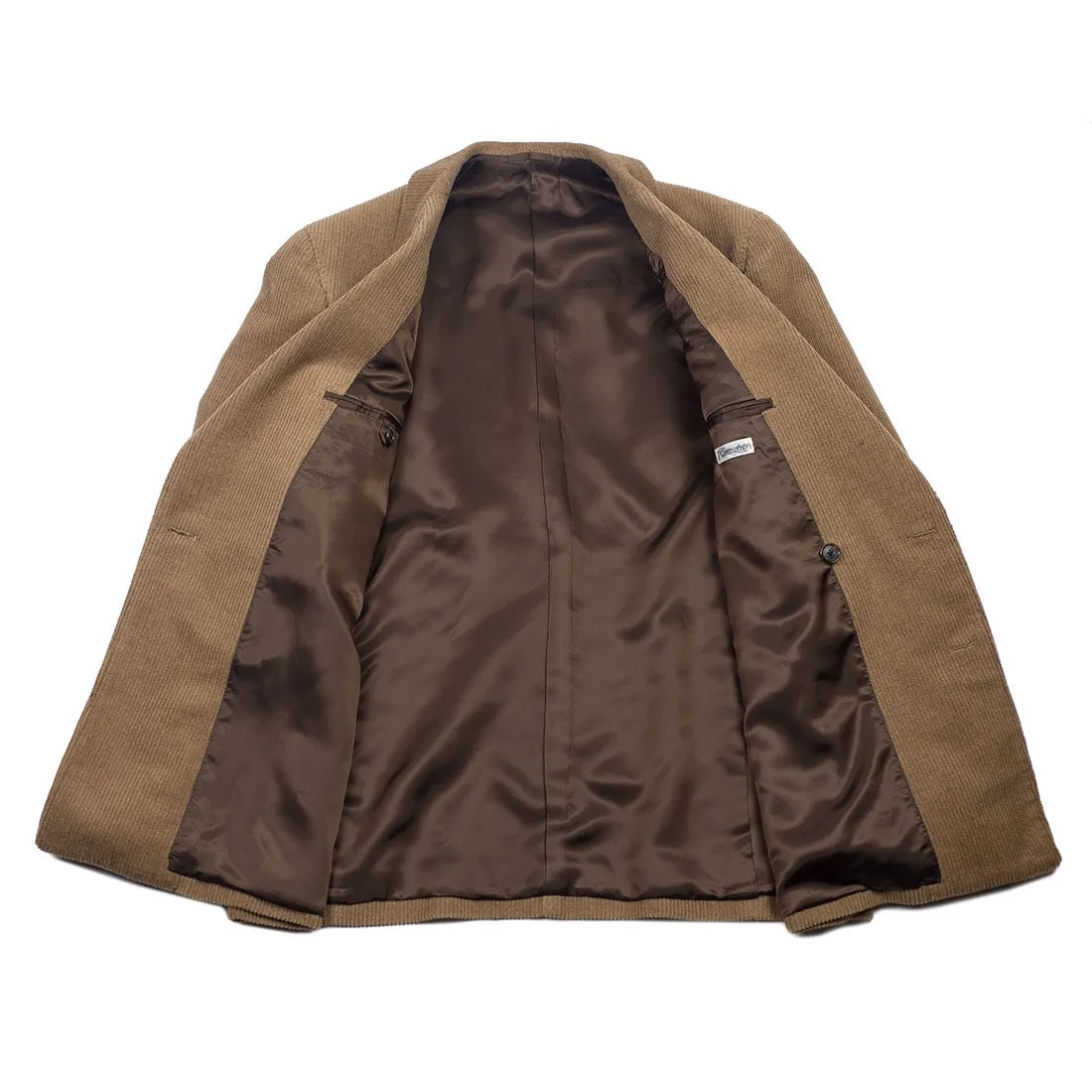 Double-breasted jacket in camelhair & cotton corduroy