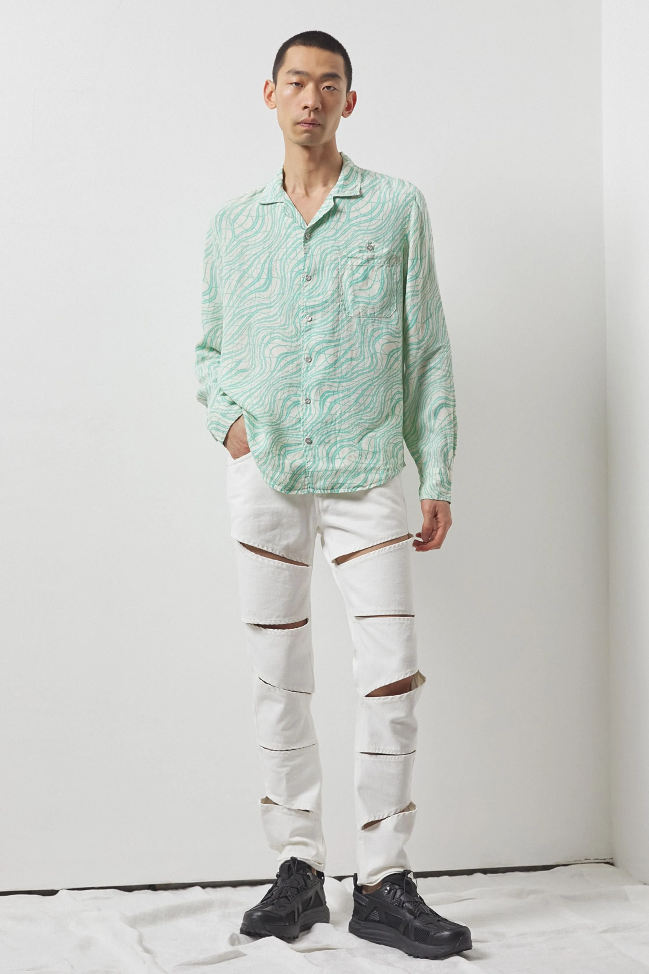 Epsom Green Printed Shirt