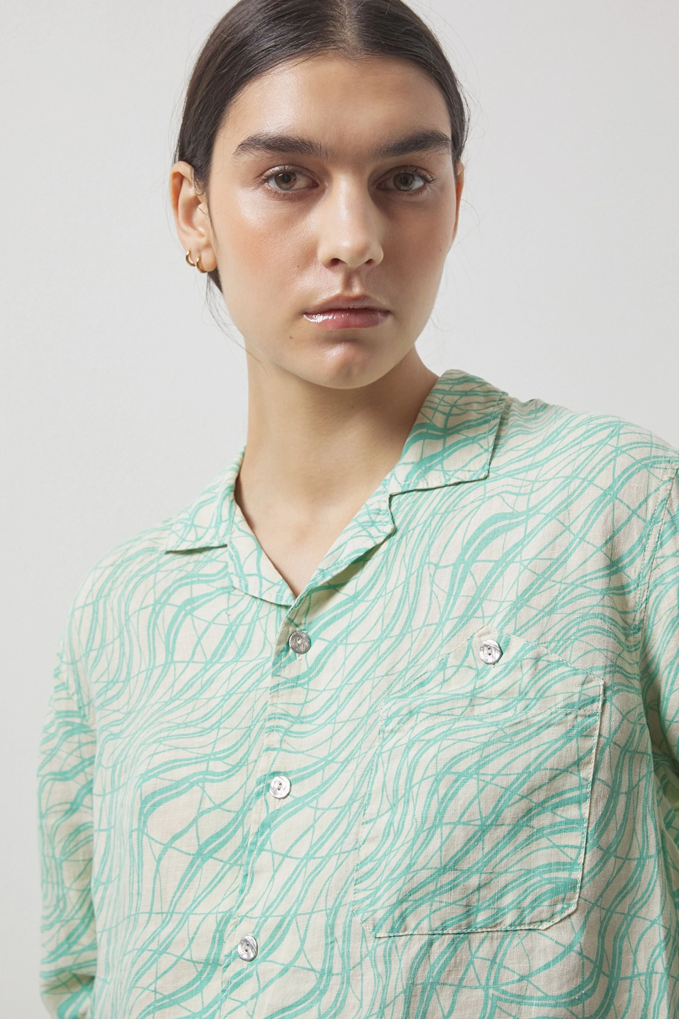 Epsom Green Printed Shirt