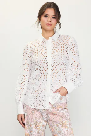 Eyelet Lace LS Blouse