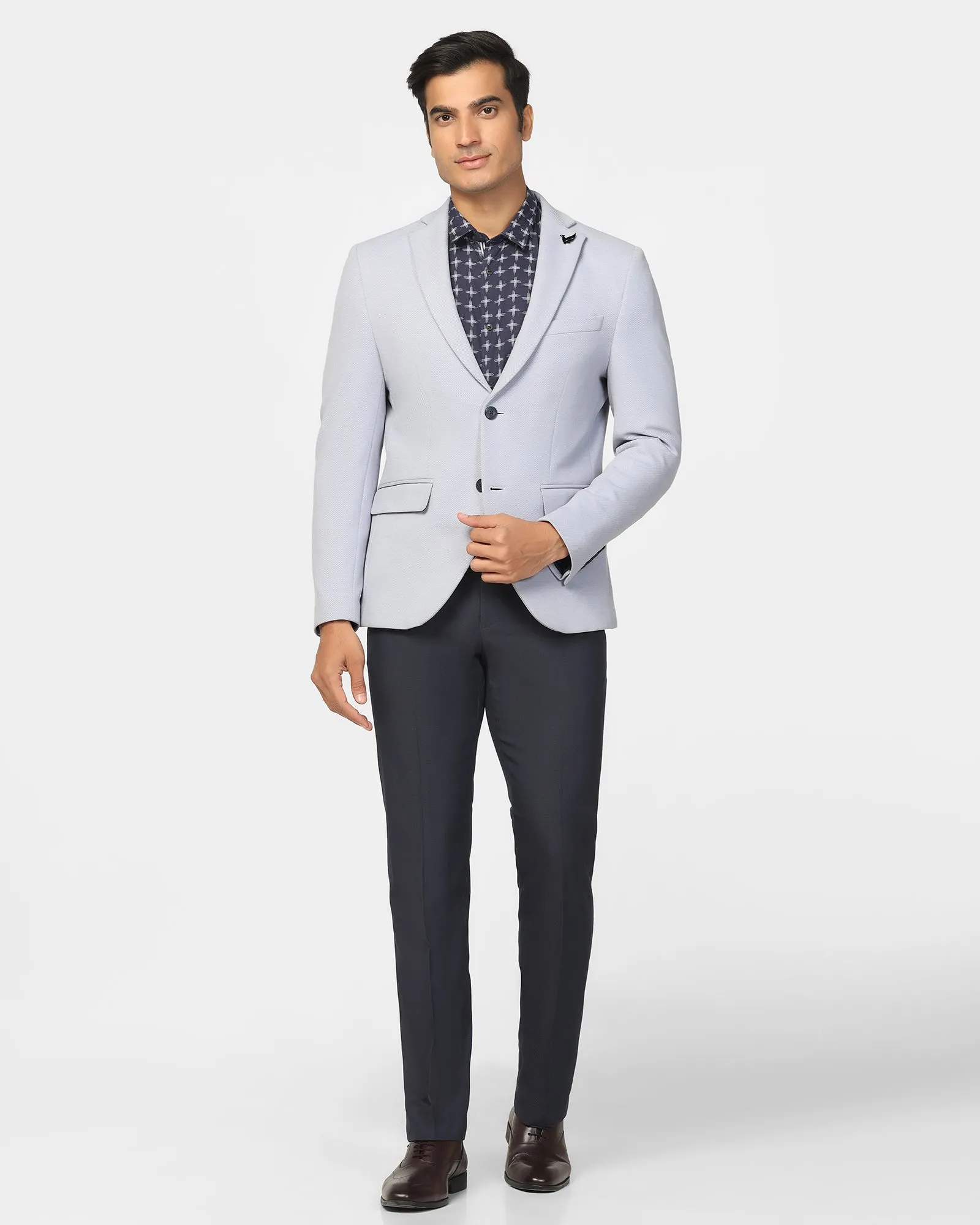 Formal Blue Textured Blazer - Revlon
