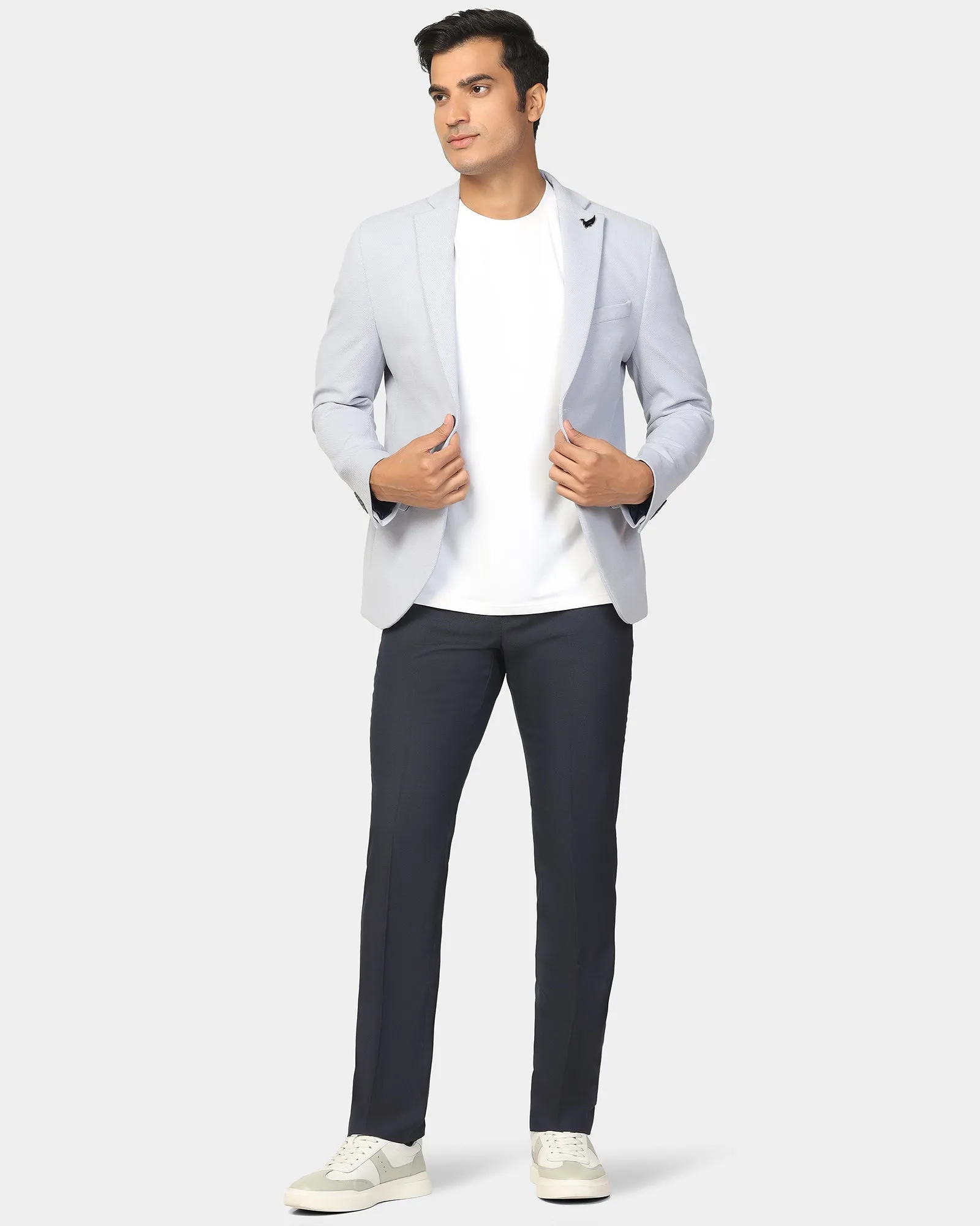 Formal Blue Textured Blazer - Revlon