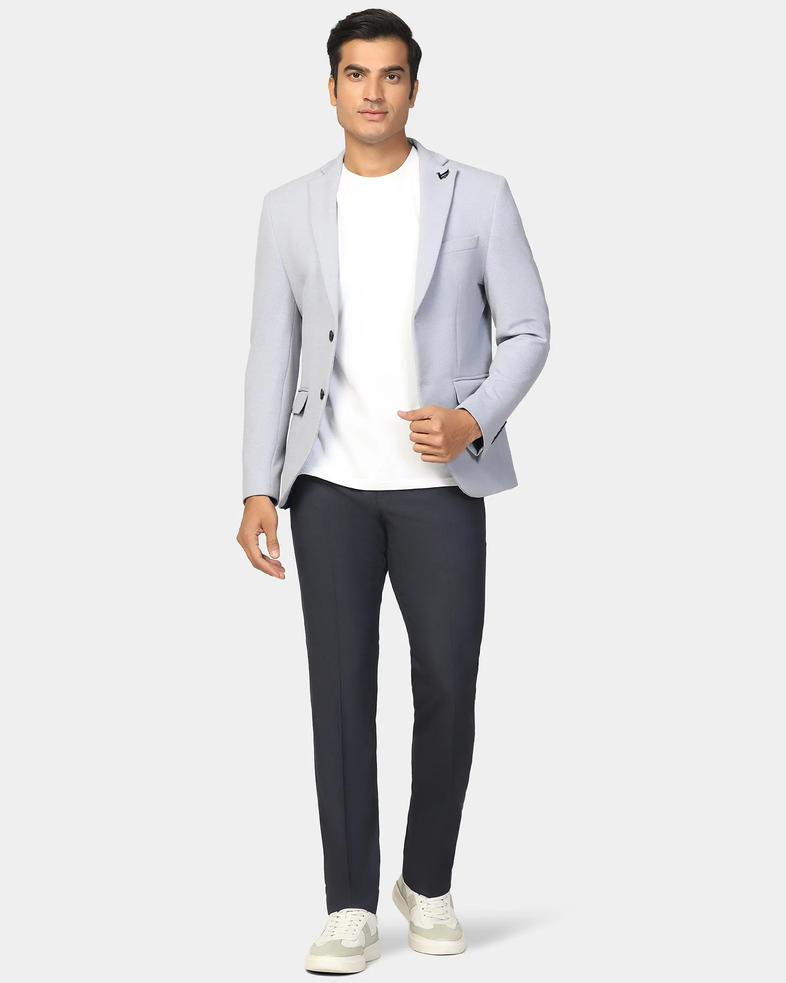 Formal Blue Textured Blazer - Revlon