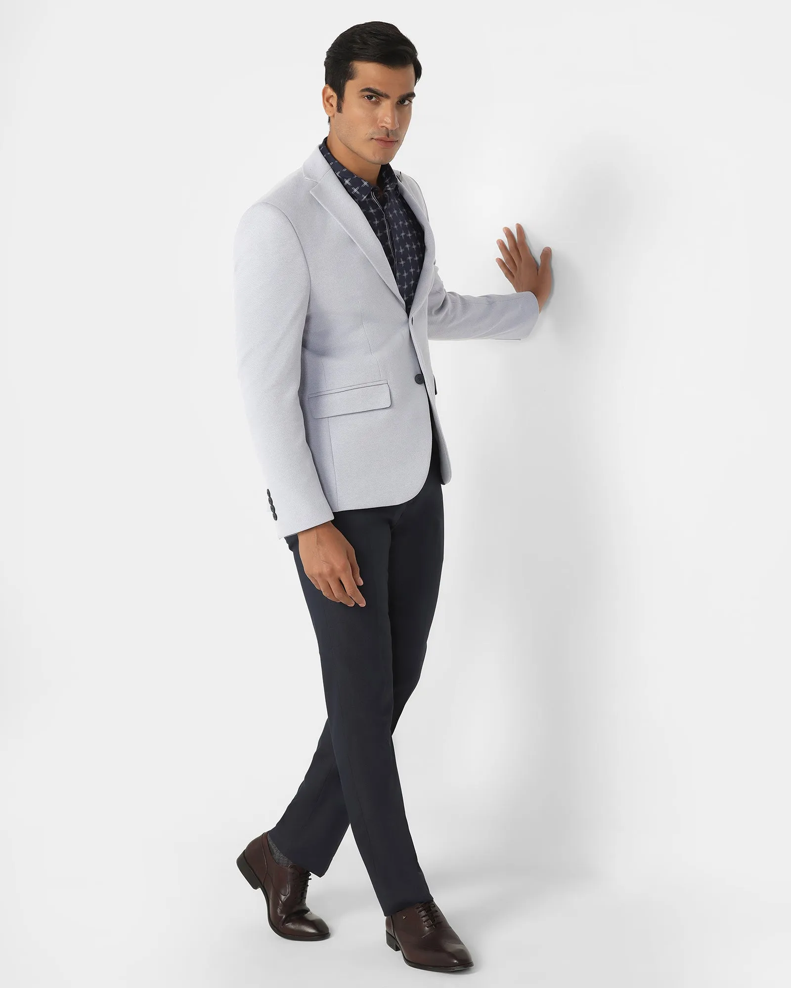 Formal Blue Textured Blazer - Revlon
