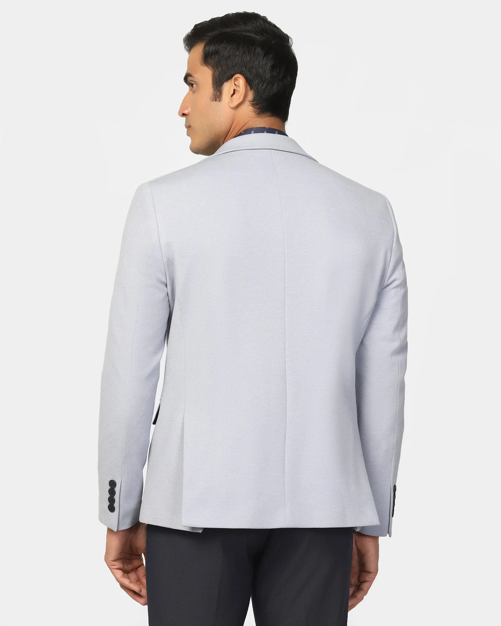 Formal Blue Textured Blazer - Revlon