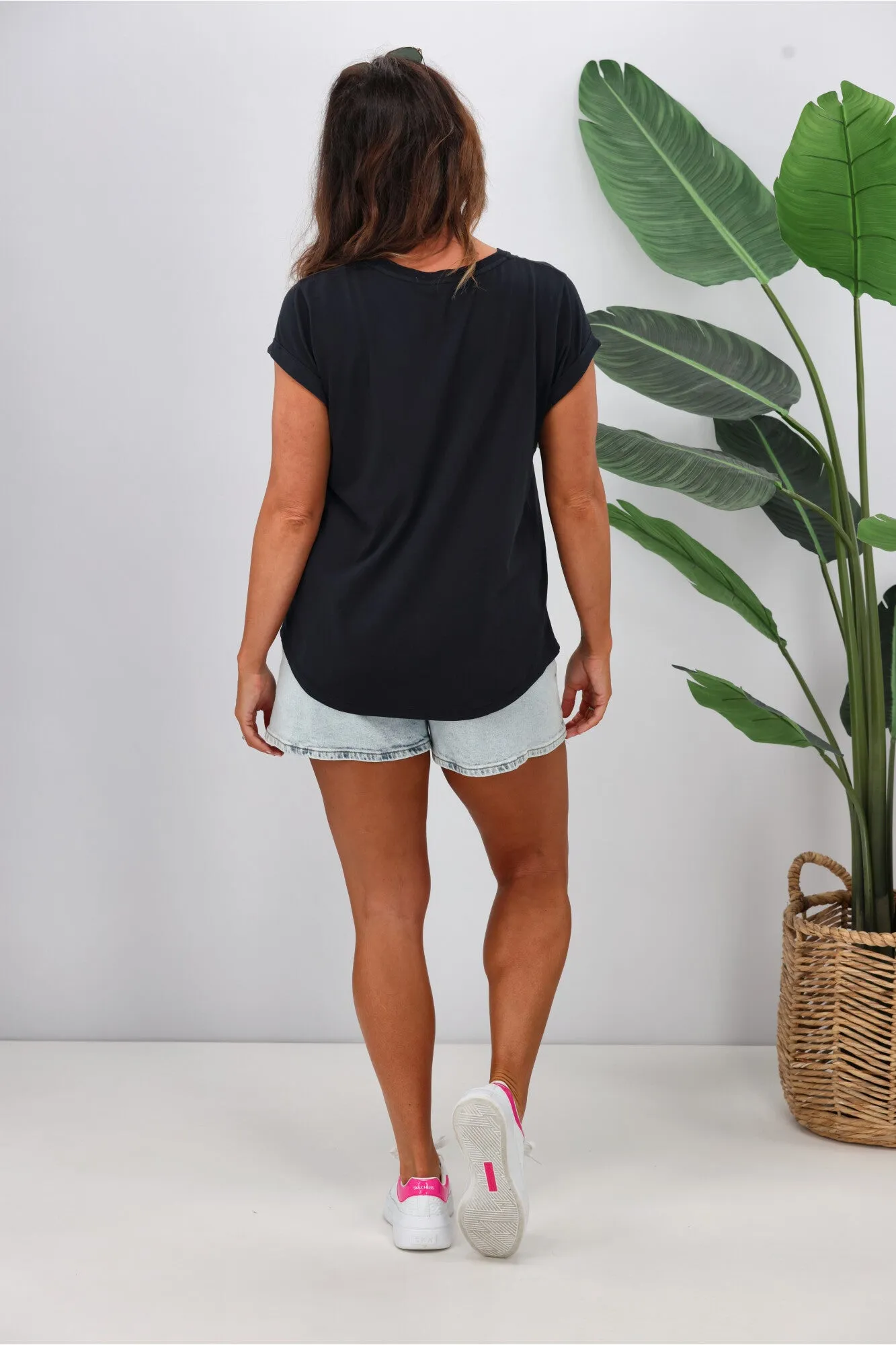 Foxwood Vintage Butterfly Tee Washed Black