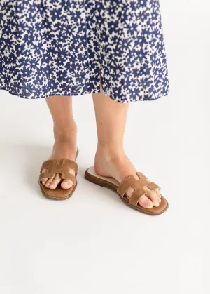H-Shape Faux Suede Slide Sandals - FINAL SALE
