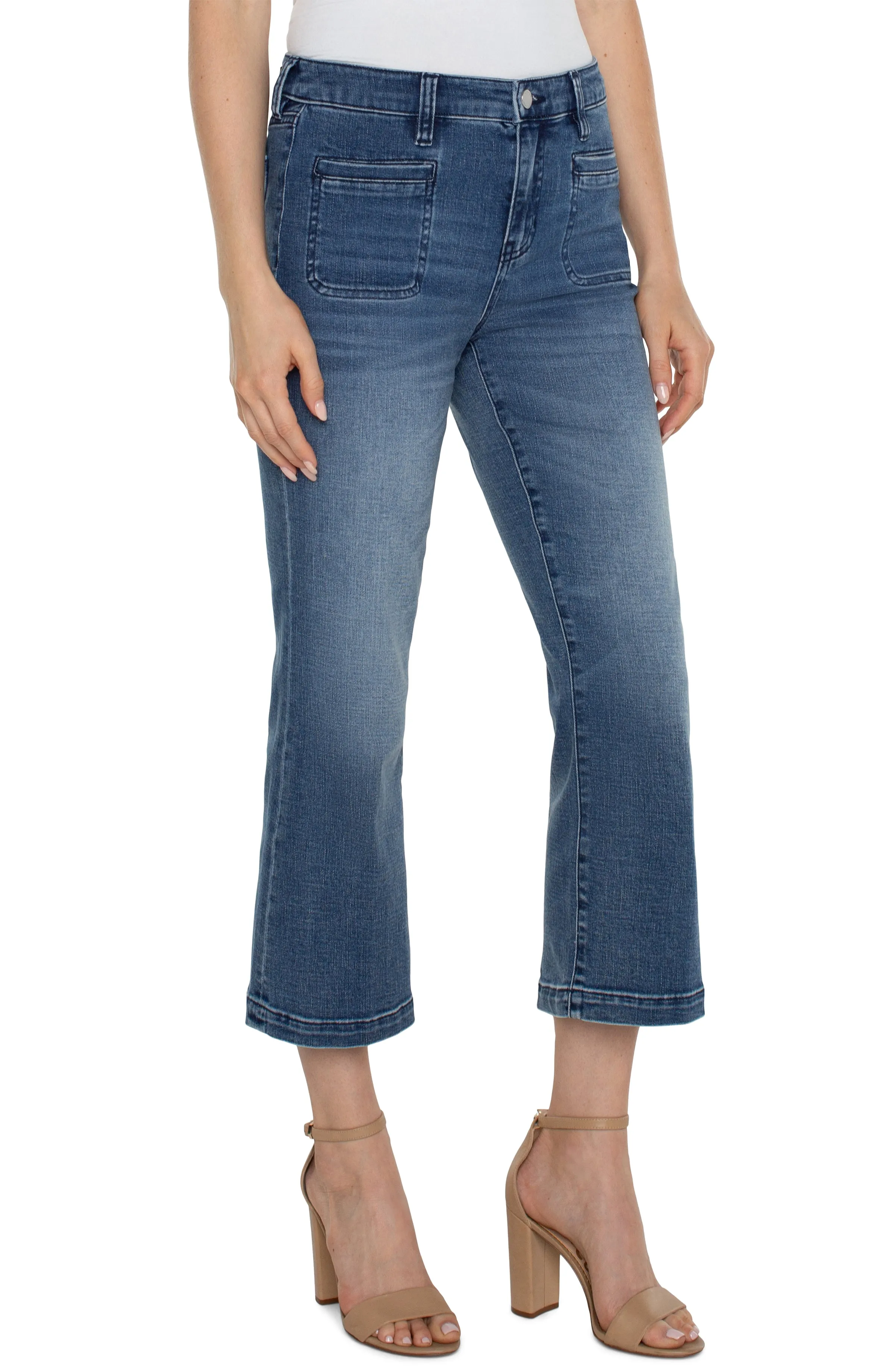 Hannah Crop Flare with Vintage Welt Pocket