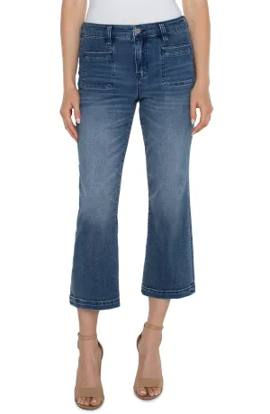 Hannah Crop Flare with Vintage Welt Pocket