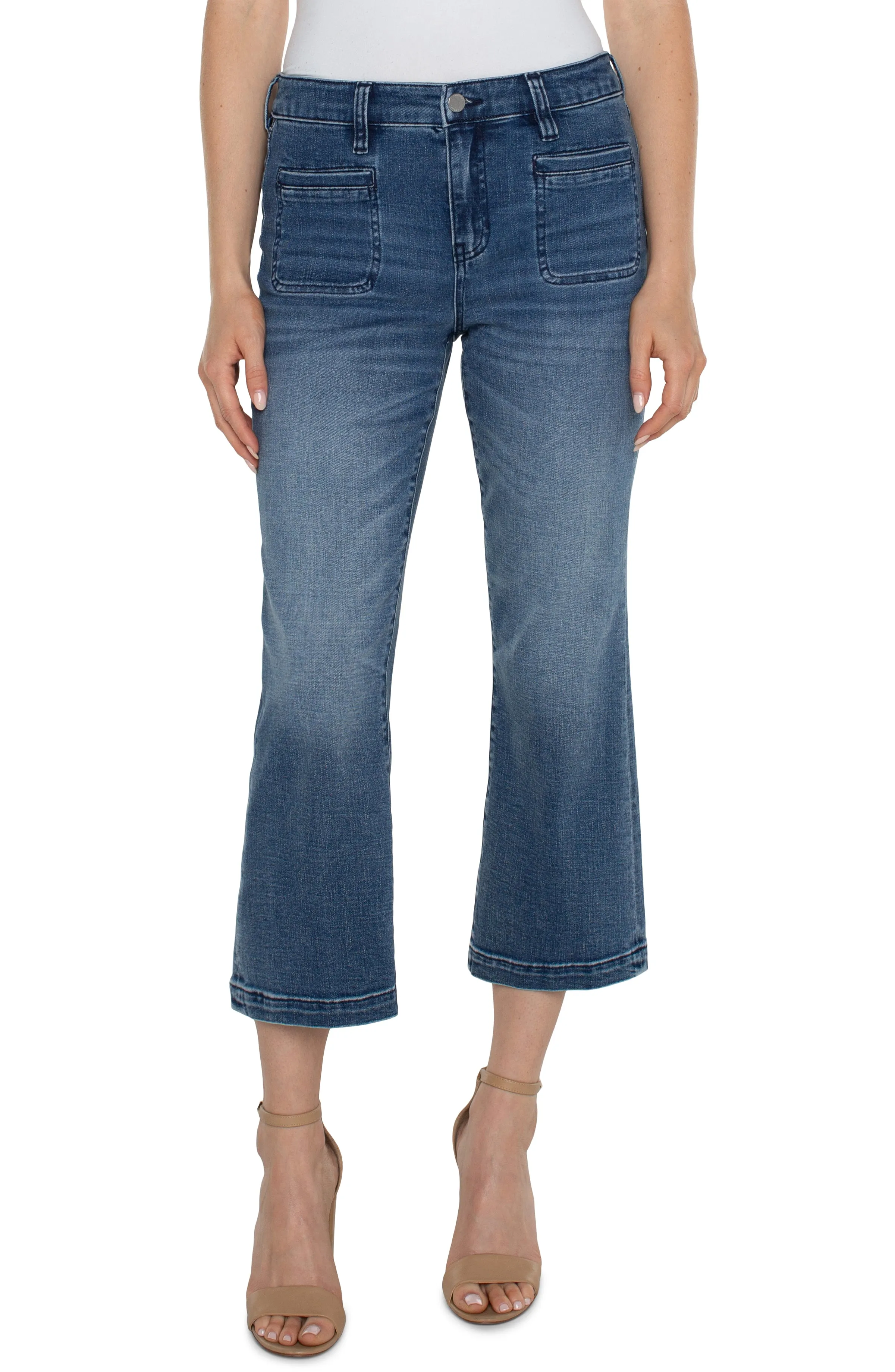 Hannah Crop Flare with Vintage Welt Pocket
