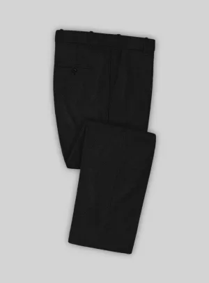 Highlander Heavy Black Herringbone Tweed Pants