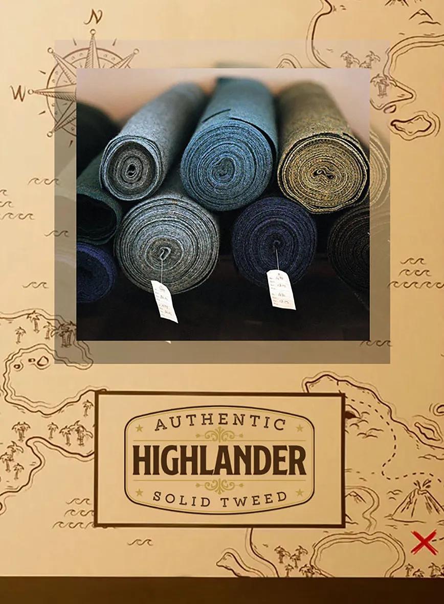 Highlander Heavy Black Herringbone Tweed Pants