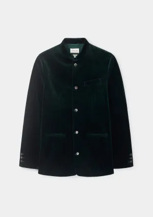 Ivy Green Organic Velvet Nehru Jacket