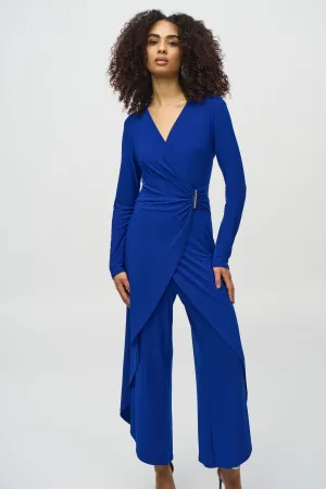 Joseph Ribkoff Silky Knit Wrap Culotte Jumpsuit - Style 244155