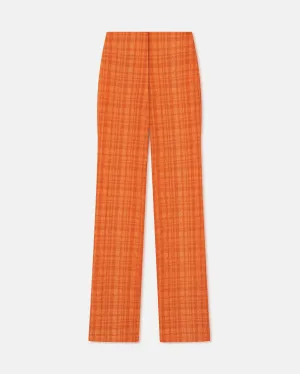 Juna - Seersucker Pants - Sunset Orange