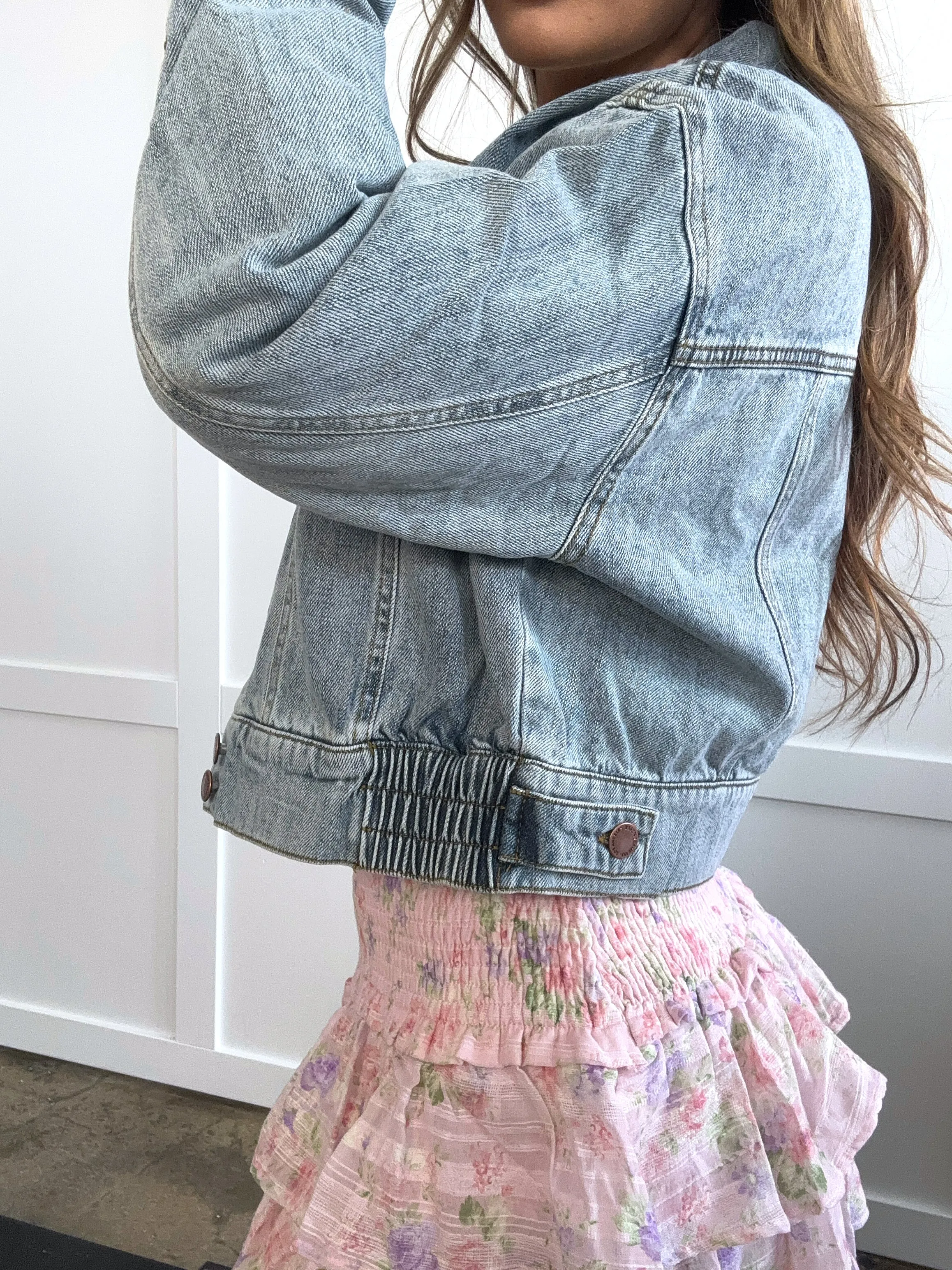 June Risen Cropped Denim Jacket