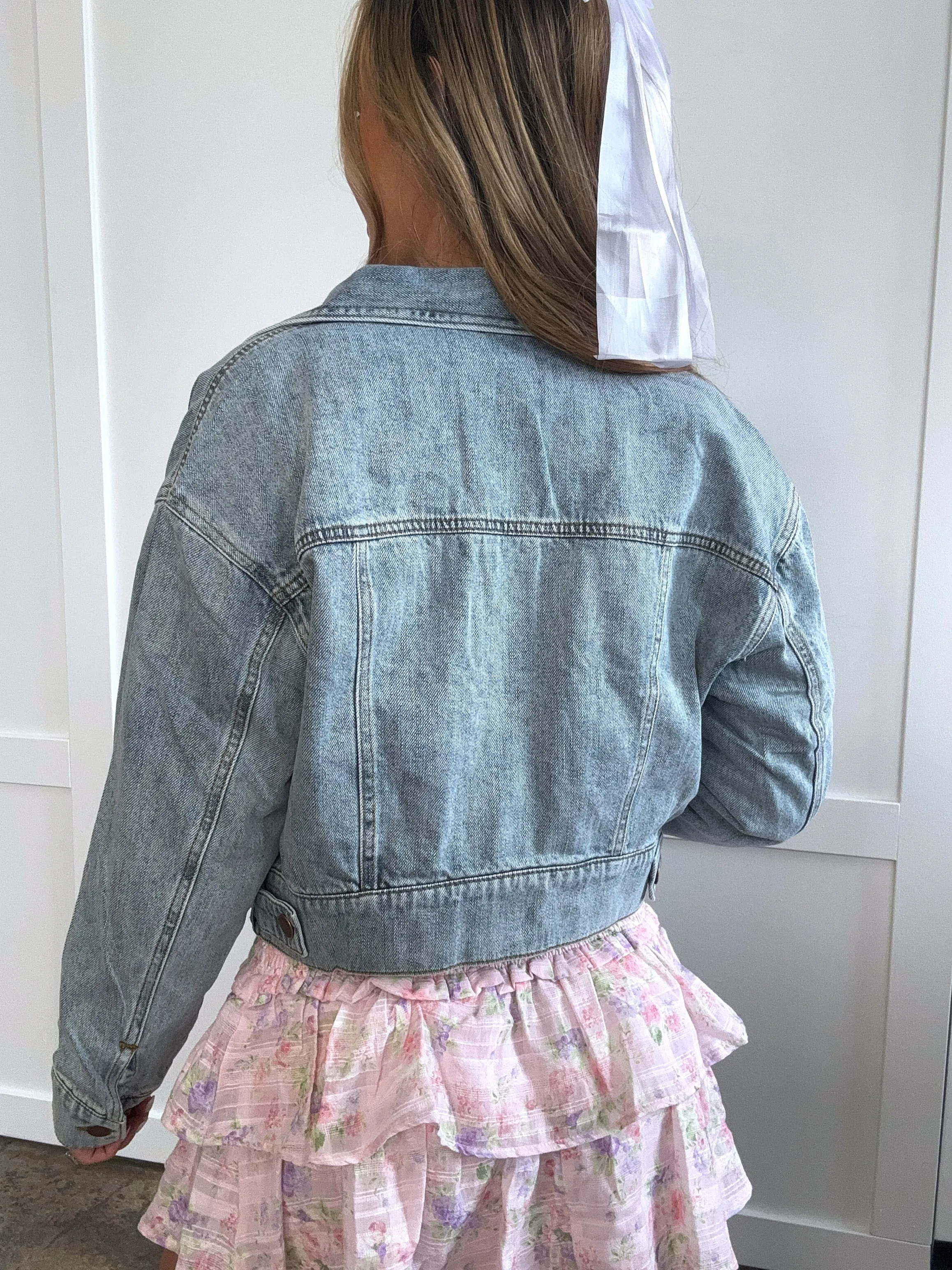 June Risen Cropped Denim Jacket