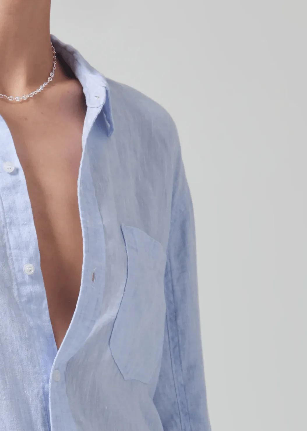 Kayla Shrunken Button Up Glint