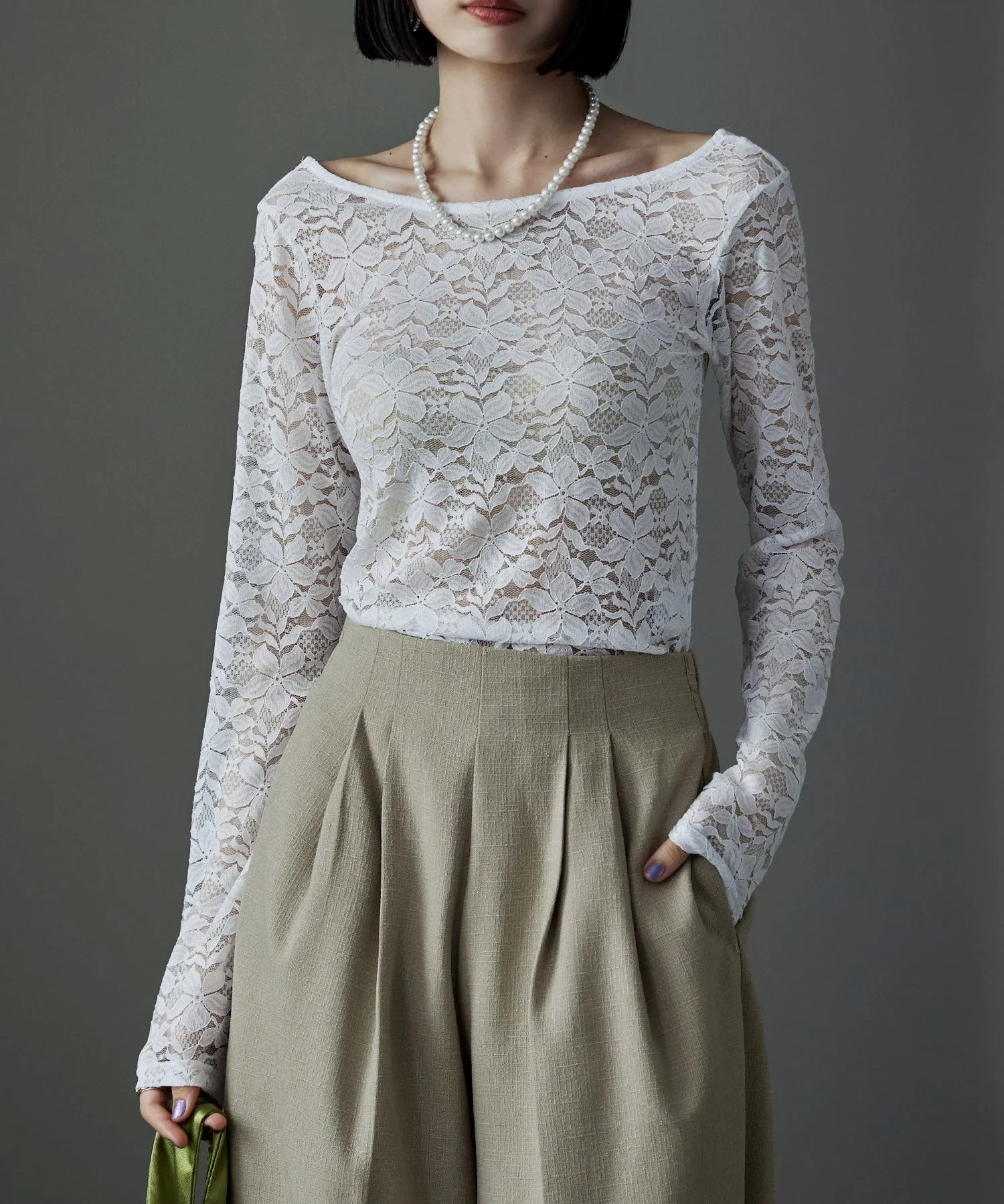 Lace back open tops