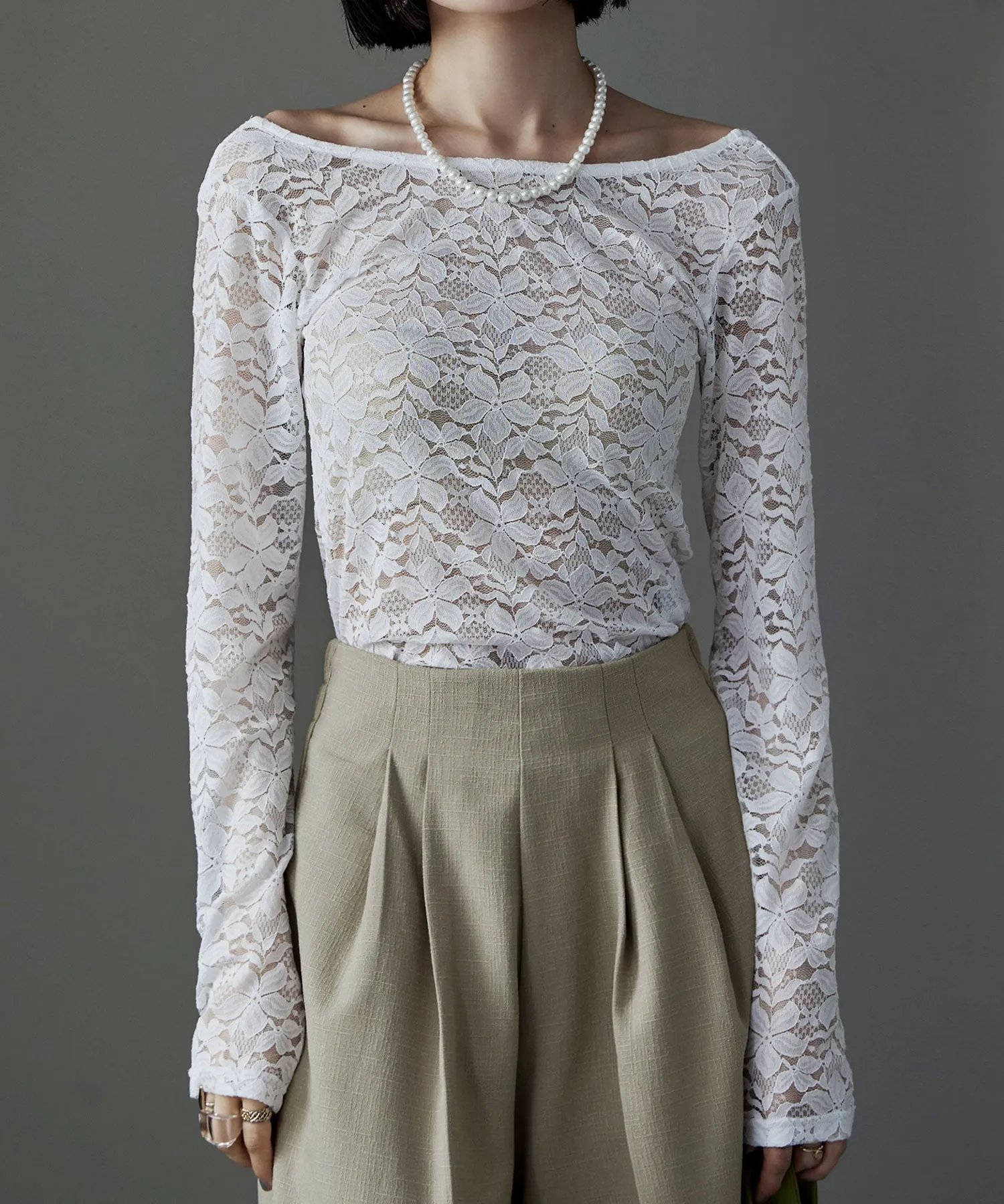 Lace back open tops
