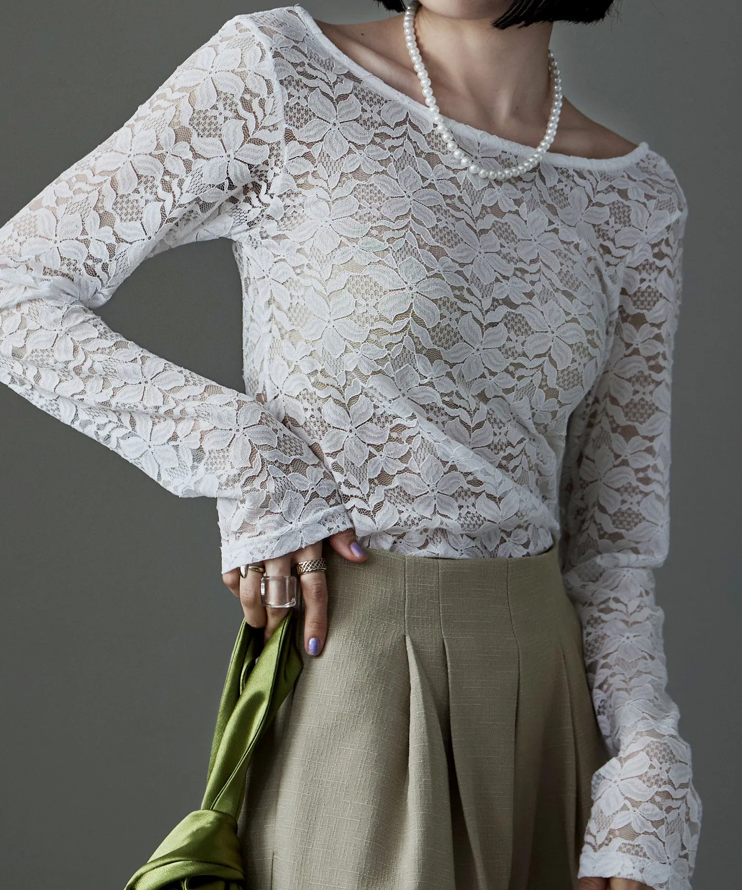 Lace back open tops