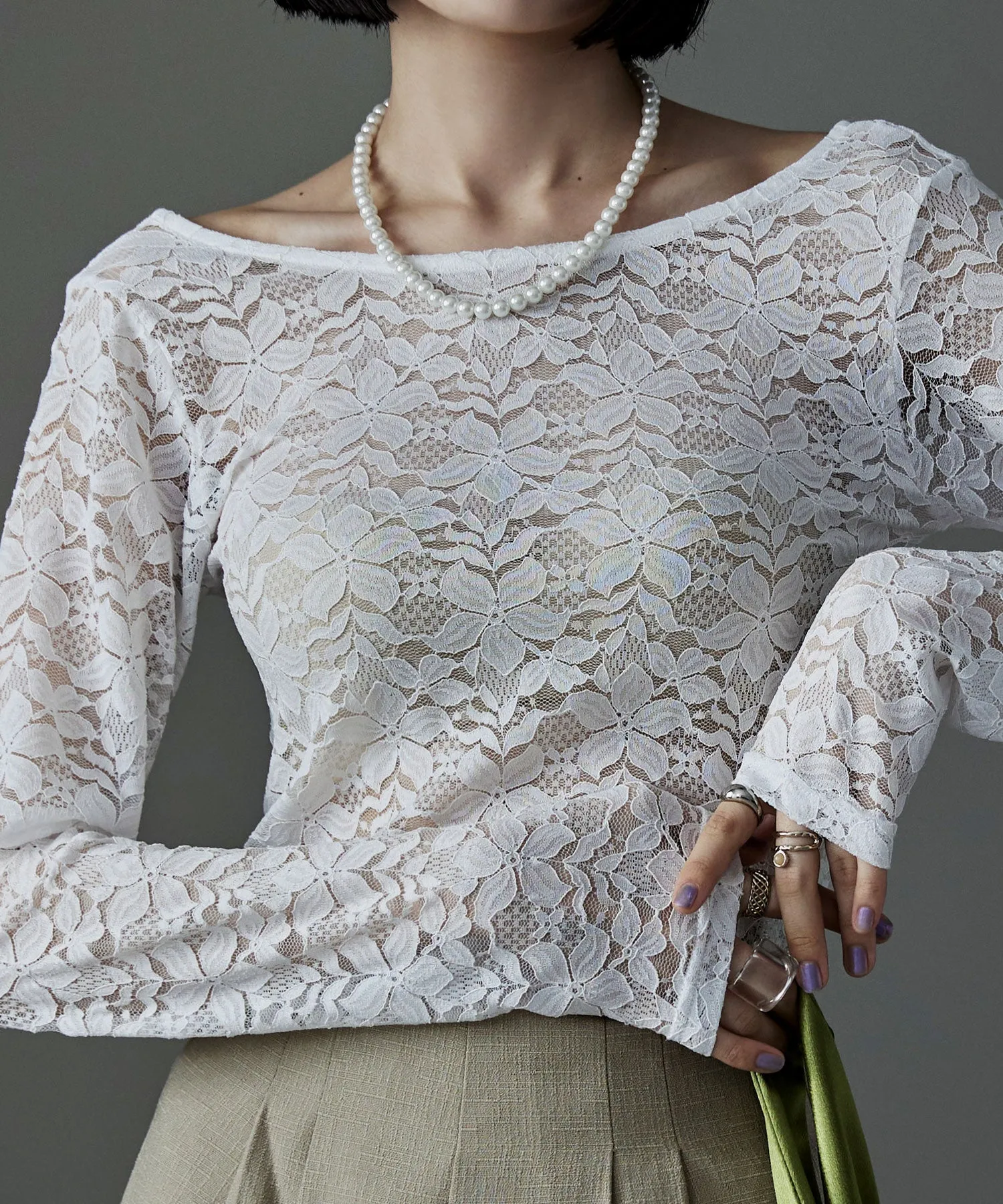 Lace back open tops