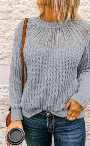 Lace Mesh Sweater