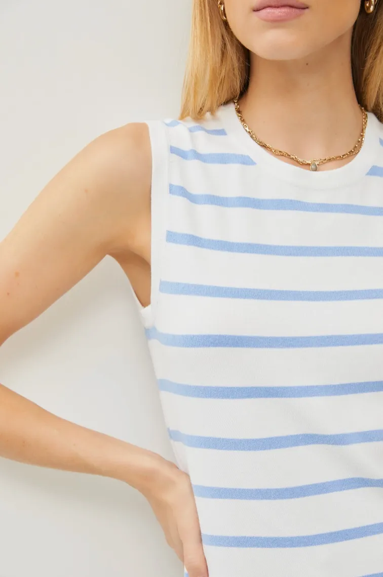 Light Blue Striped Tank