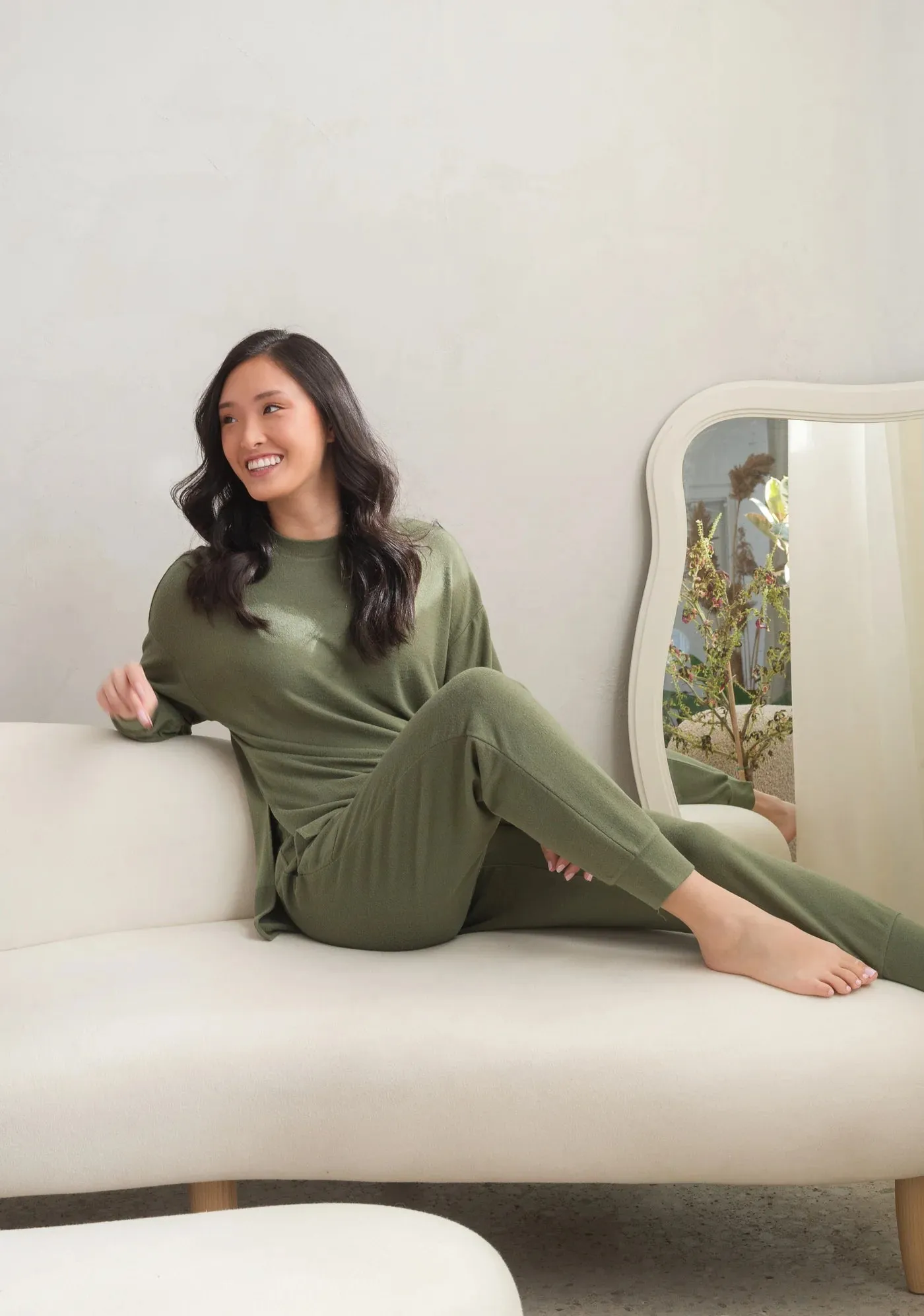 Lounge Set PJ Drop Shoulder | Latte Love
