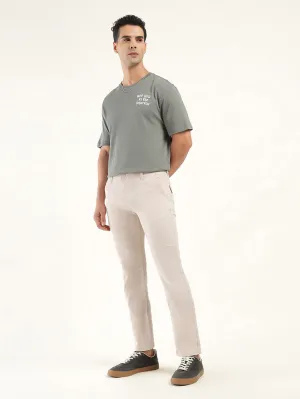 Men's Cream Slim Fit Chinos