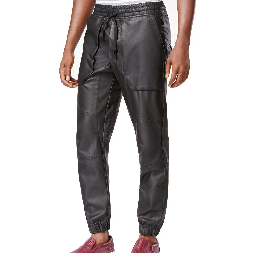 Men's Genuine Leather Jogger Pants MP19