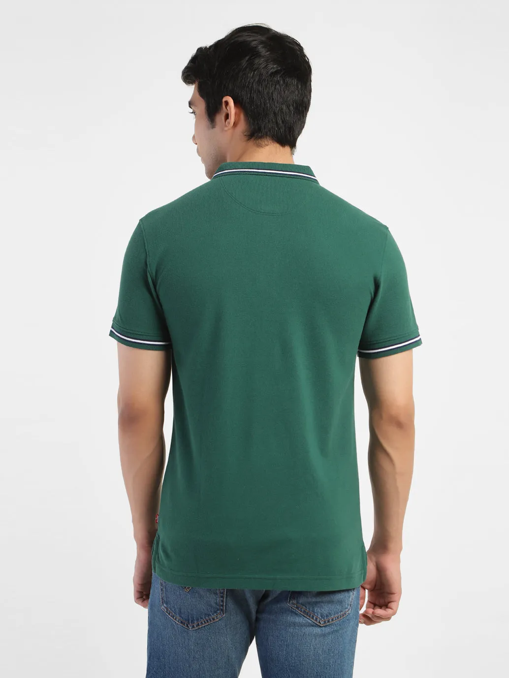 Men's Solid Polo T-shirt Green
