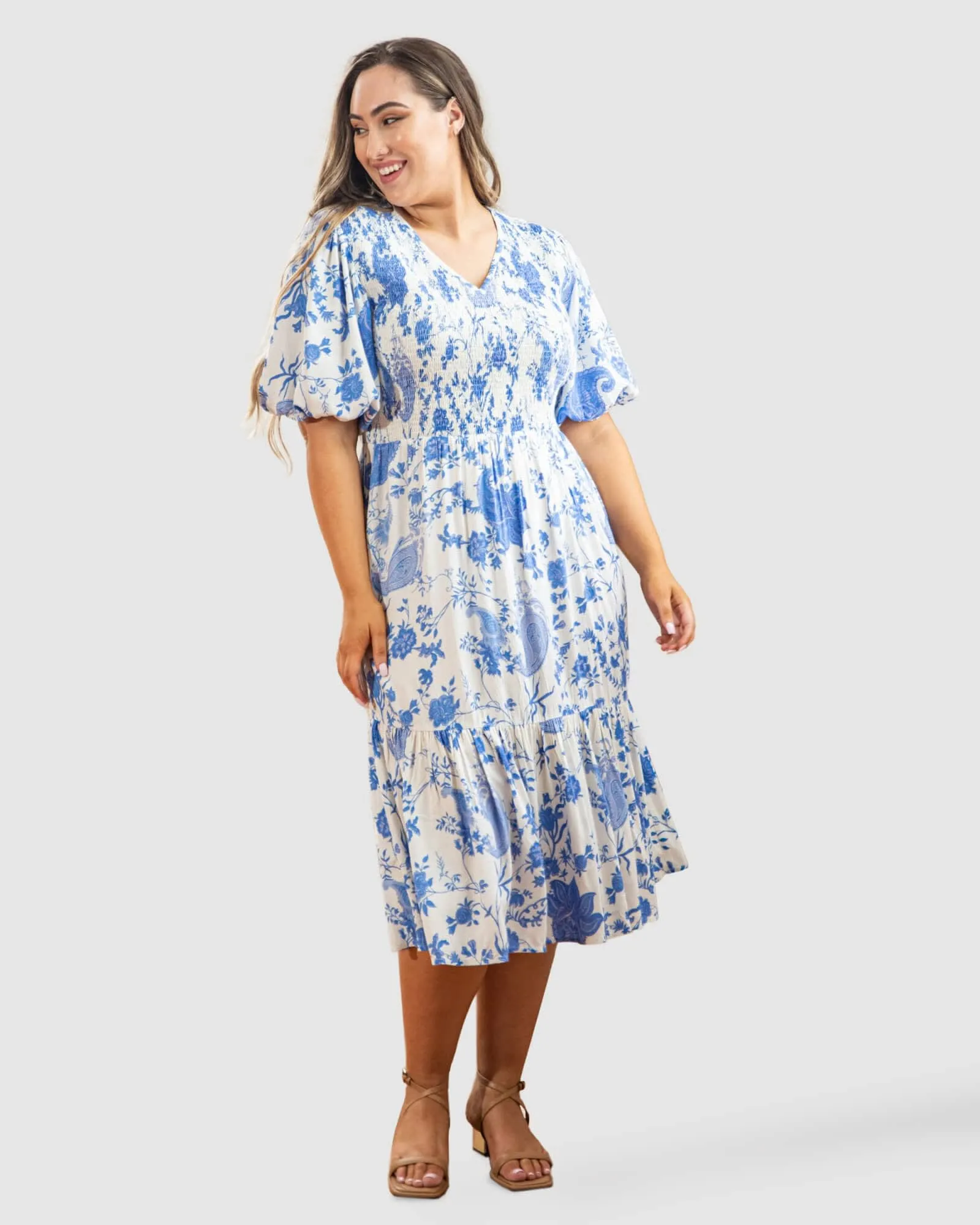 Mia Blouse Sleeve Dress | Paisley