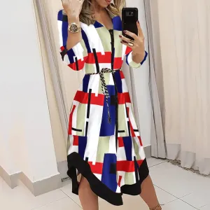 Midi Dress Women Slim Fit Beach Dress