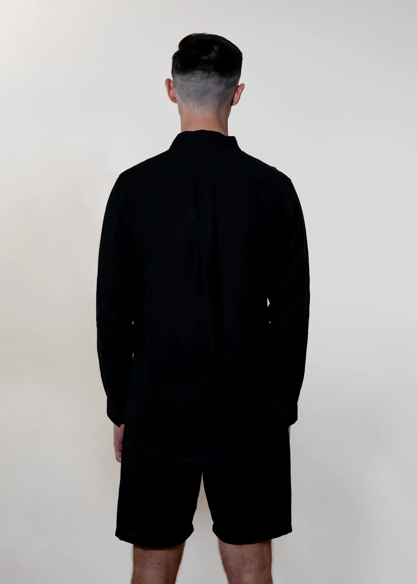 Nero - Long Sleeve Italian Linen Shirt - Mr. Linen Co
