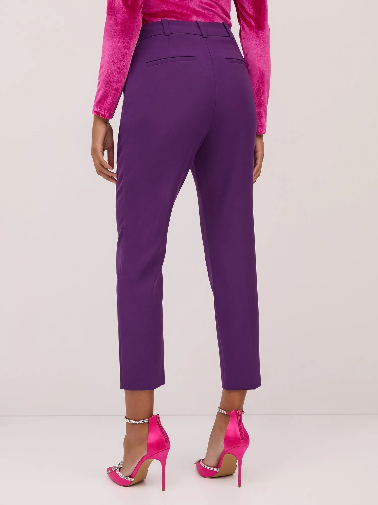 Pintuck Tapered Ankle Pant