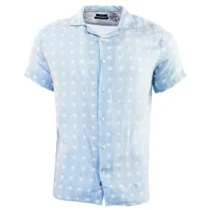 Printed Linen Camp Collar (300)