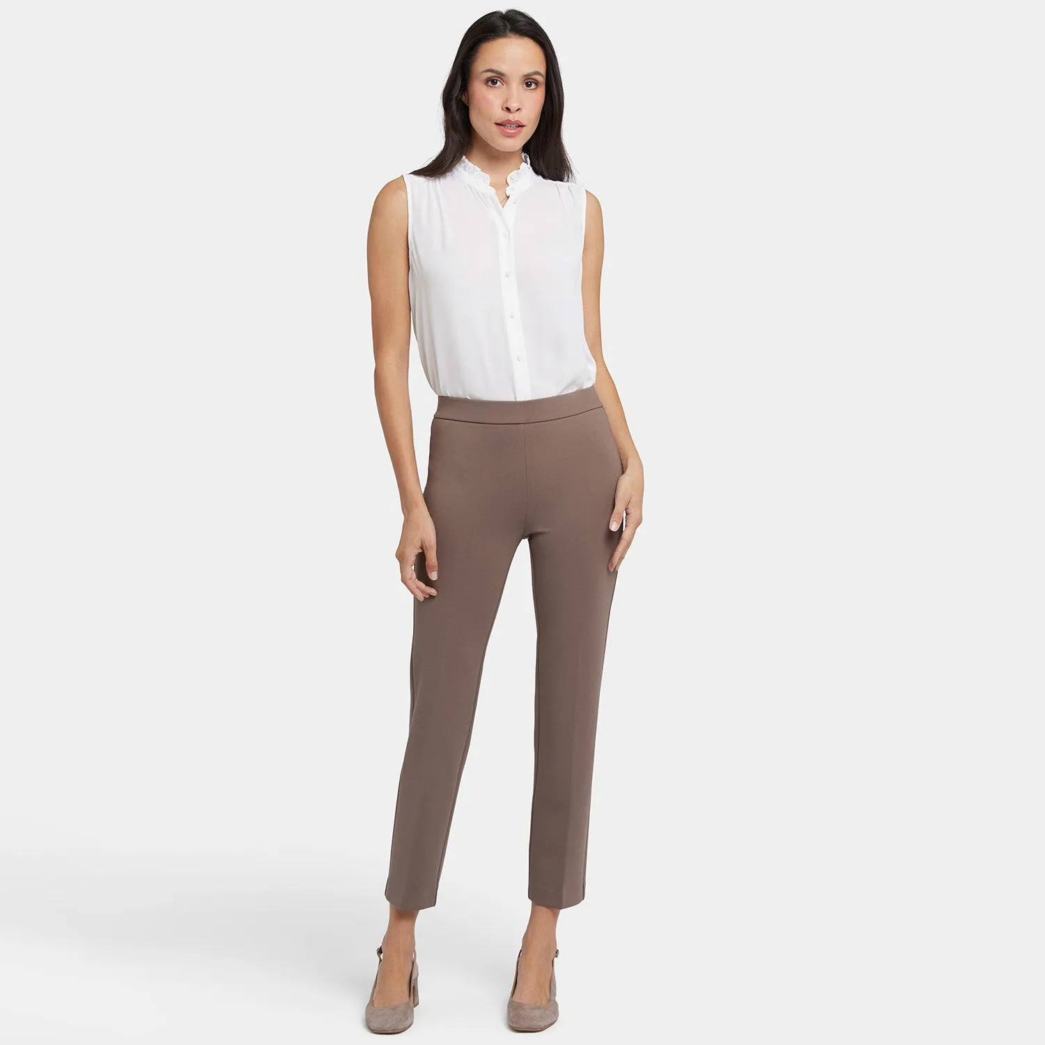 Pull-On Slim Ankle Trouser Pants - Incense